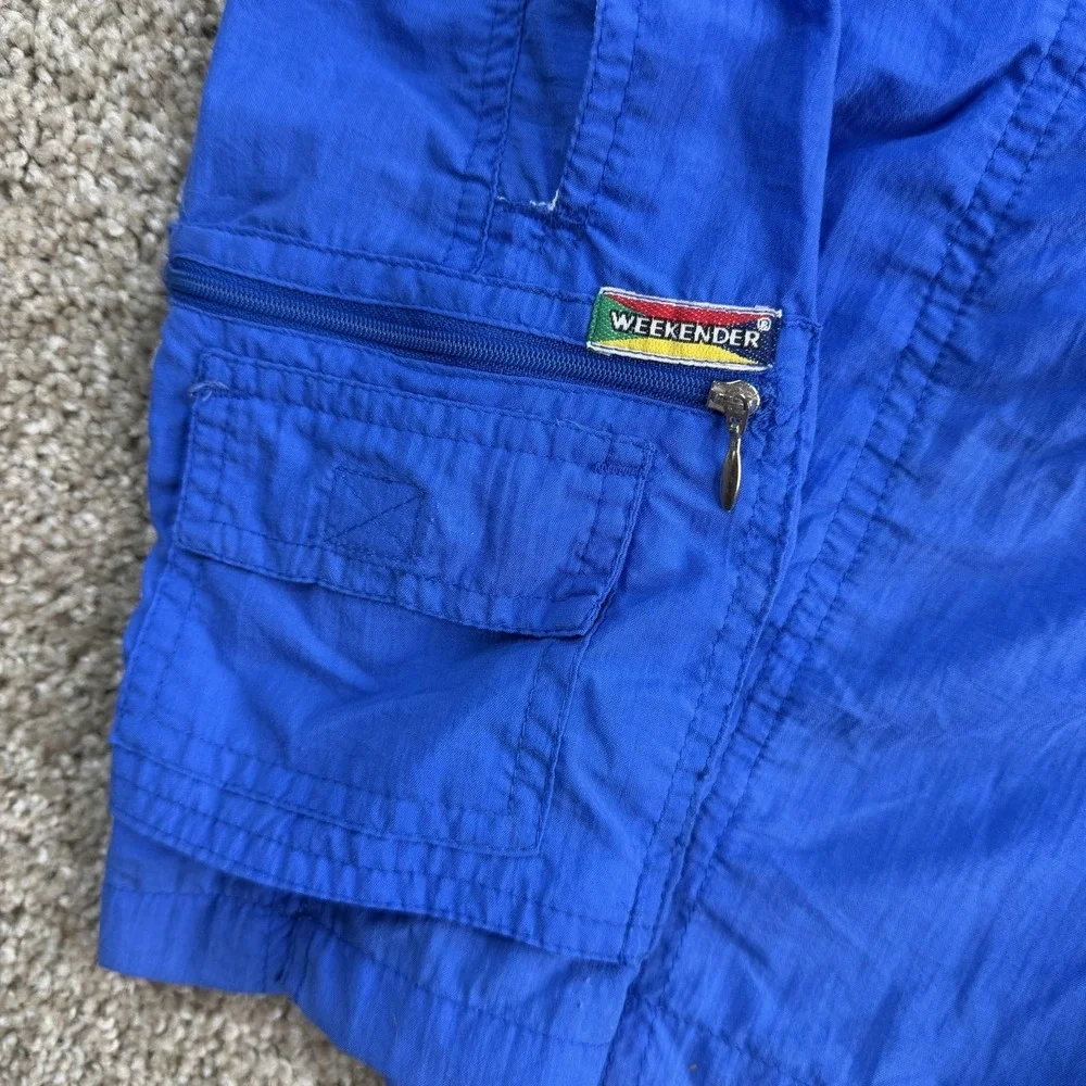 Vintage Weekender Swim Shorts Mens Large Blue Mesh Lined Elastic Waist Trunks